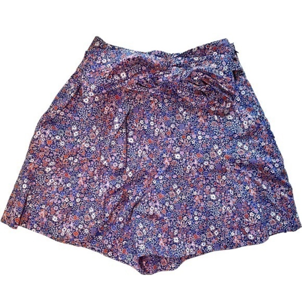 J. Crew Disty Floral Printed Liberty Tana Lawn Tie Waist Shorts